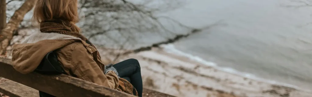 Woman looking into the sea